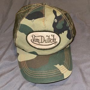 Von Dutch Camouflage Snap Back Trucker Hat